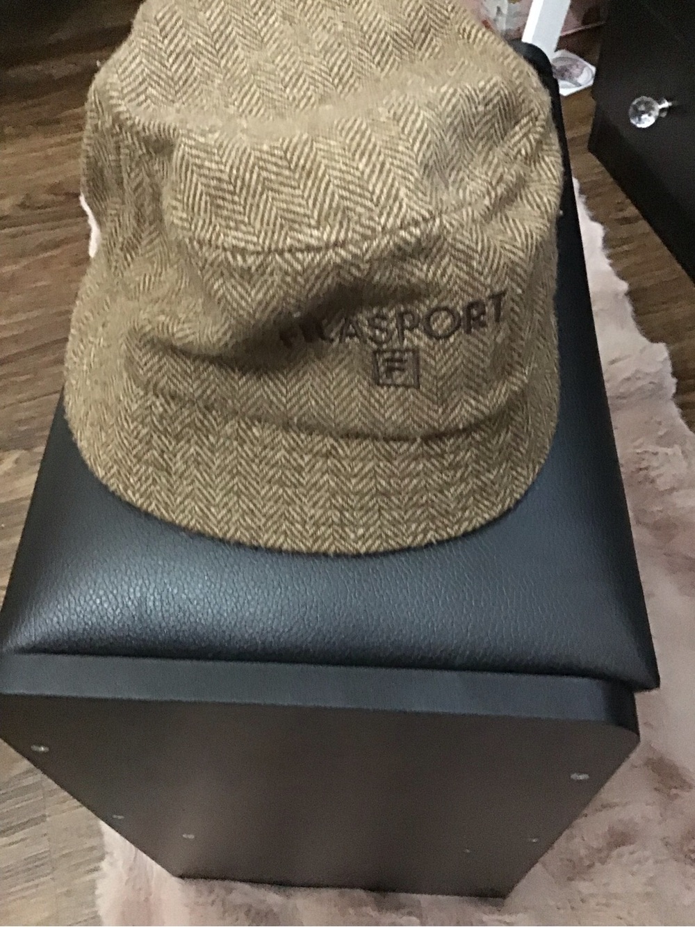 Fila Brown Herringbone Wool Blend Cap